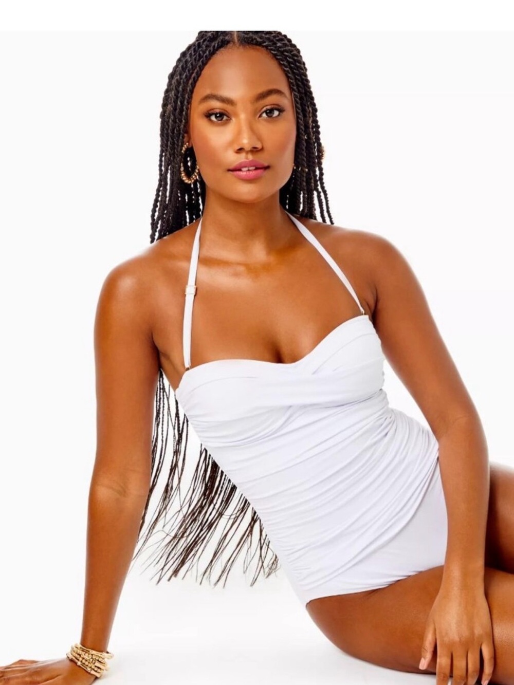 Lilly Pulitzer flamenco swimsuit -resort white
